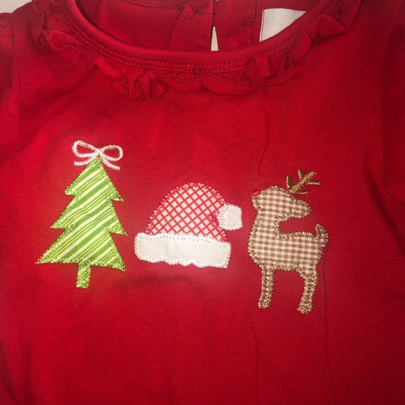 Smocked South Embroidered Christmas Outfit 3-6 Month - Picture 1 of 4